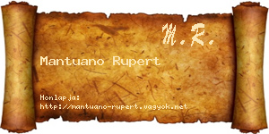 Mantuano Rupert névjegykártya
